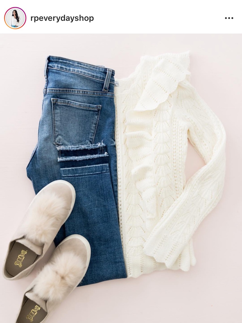 Pink Thread Ivory Sweater - Picture 5 of 5